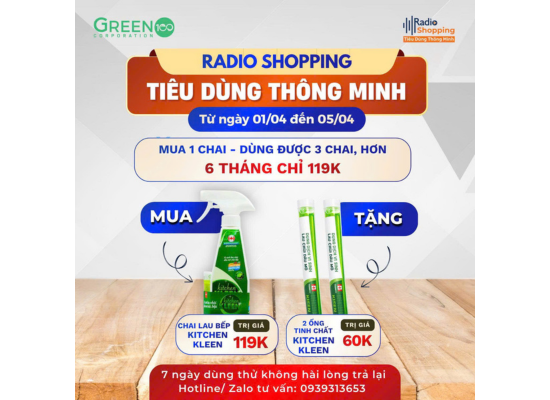 🎁 Chương trình khuyến mãi khi mua sản phẩm chai lau đa năng KITCHEEN KLEEN
